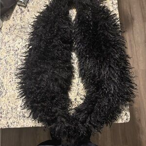 THE FUR LEIA TOP IN BLACK